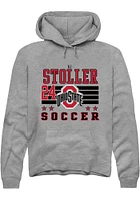 RJ Stoller Rally Ohio State Buckeyes Mens NIL Striped Long Sleeve Hoodie