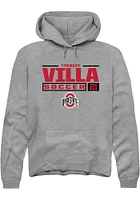 Tommaso Villa  Rally Ohio State Buckeyes Mens Graphite NIL Stacked Box Long Sleeve Hoodie