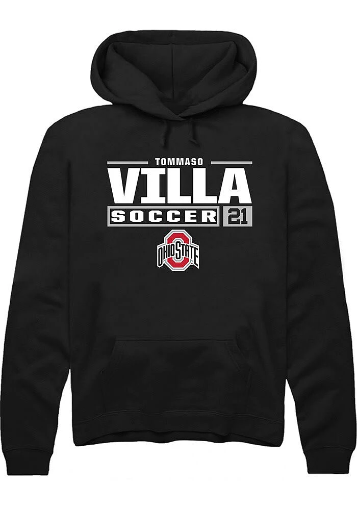Tommaso Villa Rally Ohio State Buckeyes Mens NIL Stacked Box Long Sleeve Hoodie