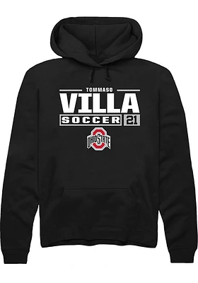 Tommaso Villa Rally Ohio State Buckeyes Mens NIL Stacked Box Long Sleeve Hoodie