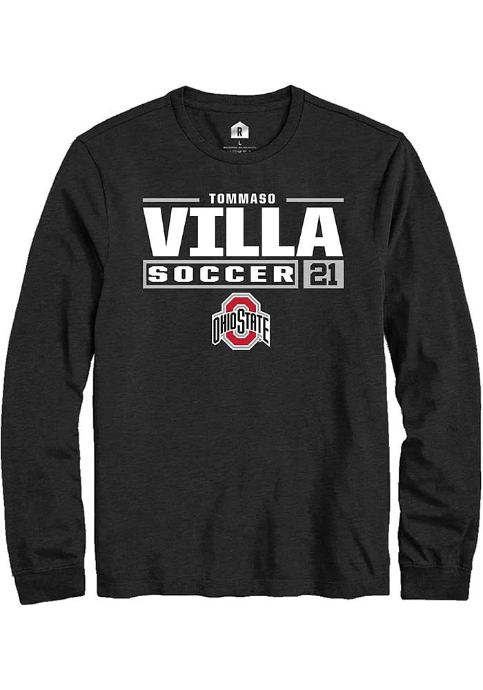 Tommaso Villa Ohio State Buckeyes Rally NIL Stacked Box Long Sleeve T Shirt