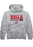 Tommaso Villa  Rally Ohio State Buckeyes Youth Grey NIL Stacked Box Long Sleeve Hoodie