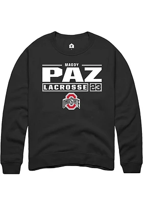 Maddy Paz Rally Ohio State Buckeyes Mens NIL Stacked Box Long Sleeve Crew Sweatshirt