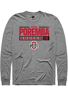 Anika Poremba  Ohio State Buckeyes Graphite Rally NIL Stacked Box Long Sleeve T Shirt