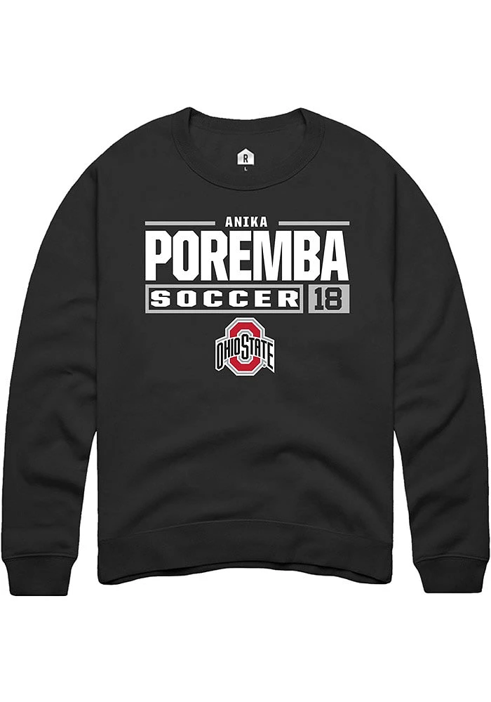 Anika Poremba Rally Ohio State Buckeyes Mens NIL Stacked Box Long Sleeve Crew Sweatshirt