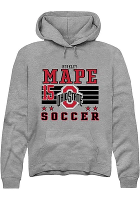 Berkley Mape Rally Ohio State Buckeyes Mens NIL Striped Long Sleeve Hoodie