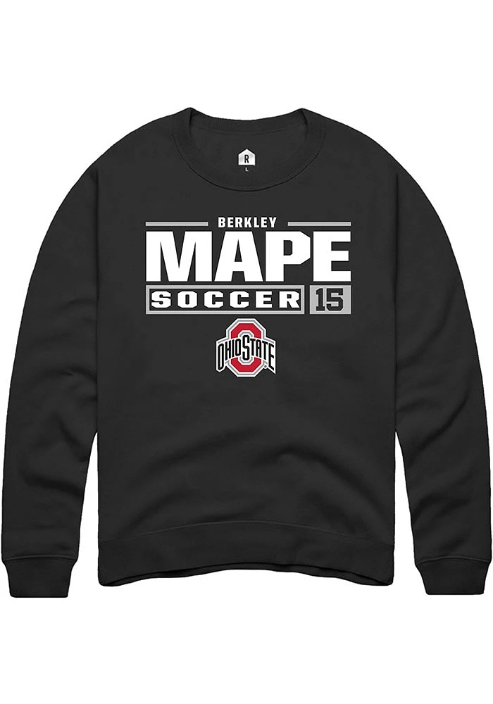 Berkley Mape Rally Ohio State Buckeyes Mens NIL Stacked Box Long Sleeve Crew Sweatshirt