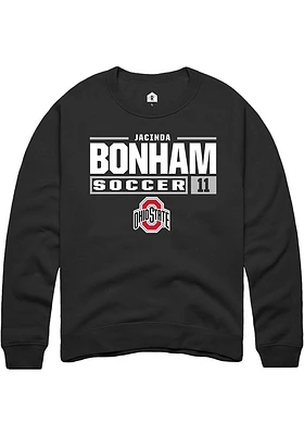 Jacinda Bonham Rally Ohio State Buckeyes Mens NIL Stacked Box Long Sleeve Crew Sweatshirt