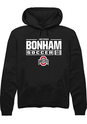Jacinda Bonham Rally Ohio State Buckeyes Mens NIL Stacked Box Long Sleeve Hoodie