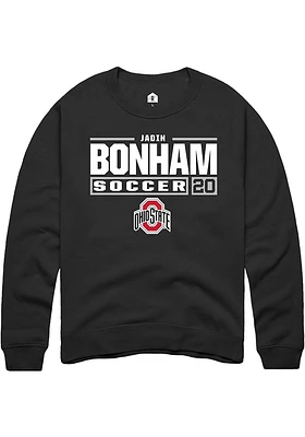 Jadin Bonham Rally Ohio State Buckeyes Mens NIL Stacked Box Long Sleeve Crew Sweatshirt