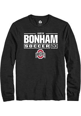 Jadin Bonham Ohio State Buckeyes Rally NIL Stacked Box Long Sleeve T Shirt