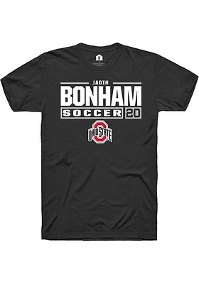 Jadin Bonham Ohio State Buckeyes Rally NIL Stacked Box Short Sleeve T Shirt