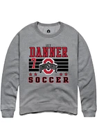 Lily Danner Rally Ohio State Buckeyes Mens NIL Striped Long Sleeve Crew Sweatshirt