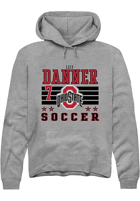 Lily Danner Rally Ohio State Buckeyes Mens NIL Striped Long Sleeve Hoodie