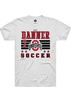 Lily Danner  Ohio State Buckeyes White Rally NIL Striped Short Sleeve T Shirt