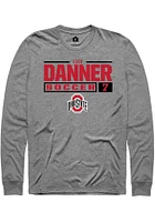 Lily Danner  Ohio State Buckeyes Graphite Rally NIL Stacked Box Long Sleeve T Shirt