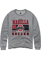 Mai Ly Marella Rally Ohio State Buckeyes Mens NIL Striped Long Sleeve Crew Sweatshirt
