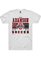 Tatum Adamson  Ohio State Buckeyes White Rally NIL Striped Short Sleeve T Shirt