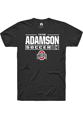 Tatum Adamson Ohio State Buckeyes Rally NIL Stacked Box Short Sleeve T Shirt
