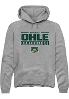 Maverick Ohle  Rally Ohio Bobcats Mens Graphite NIL Stacked Box Long Sleeve Hoodie