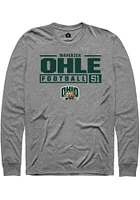 Maverick Ohle  Ohio Bobcats Graphite Rally NIL Stacked Box Long Sleeve T Shirt