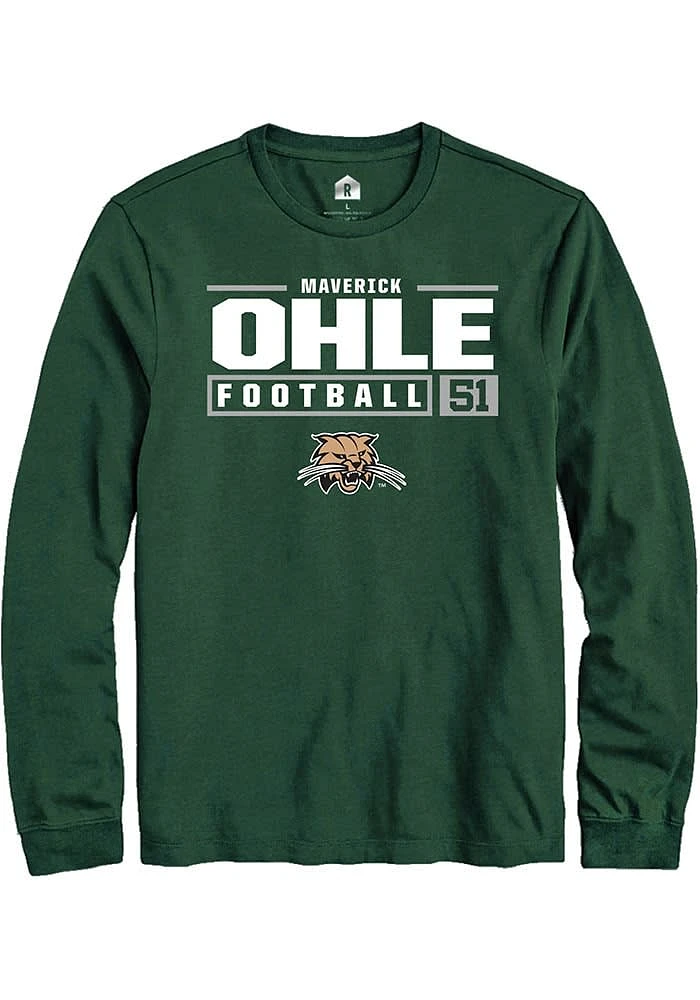 Maverick Ohle Ohio Bobcats Rally NIL Stacked Box Long Sleeve T Shirt