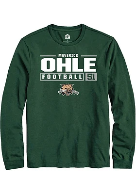 Maverick Ohle Ohio Bobcats Rally NIL Stacked Box Long Sleeve T Shirt