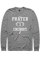 Evan Prater  Cincinnati Bearcats Graphite Rally NIL Sport Icon Long Sleeve T Shirt