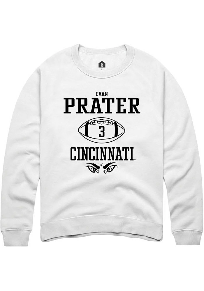 Evan Prater Rally Cincinnati Bearcats Mens NIL Sport Icon Long Sleeve Crew Sweatshirt