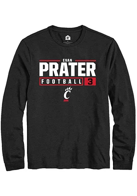 Evan Prater Cincinnati Bearcats Rally NIL Stacked Box Long Sleeve T Shirt