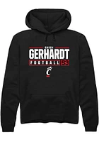 Gavin Gerhardt Rally Cincinnati Bearcats Mens NIL Stacked Box Long Sleeve Hoodie