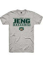 Hailey Jeng  Ohio Bobcats Ash Rally NIL Stacked Box Short Sleeve T Shirt
