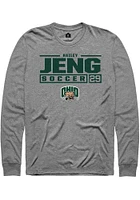 Hailey Jeng  Ohio Bobcats Graphite Rally NIL Stacked Box Long Sleeve T Shirt