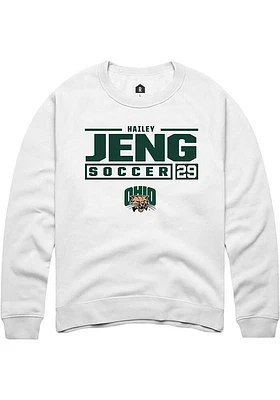 Hailey Jeng Rally Ohio Bobcats Mens NIL Stacked Box Long Sleeve Crew Sweatshirt