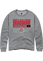 Aaron Bradshaw  Rally Ohio State Buckeyes Mens Graphite NIL Stacked Box Long Sleeve Crew Sweatshir..