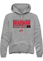 Aaron Bradshaw  Rally Ohio State Buckeyes Mens Graphite NIL Stacked Box Long Sleeve Hoodie