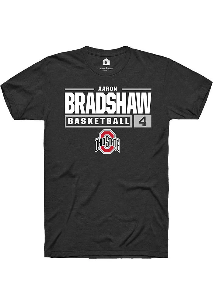 Aaron Bradshaw Ohio State Buckeyes Rally NIL Stacked Box Short Sleeve T Shirt