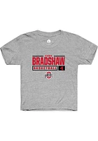 Aaron Bradshaw  Rally Ohio State Buckeyes Youth Grey NIL Stacked Box Short Sleeve T-Shirt