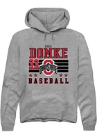Chris Domke Rally Ohio State Buckeyes Mens NIL Striped Long Sleeve Hoodie