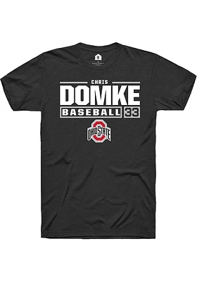 Chris Domke Ohio State Buckeyes Rally NIL Stacked Box Short Sleeve T Shirt