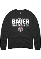 Douglas Bauer Rally Ohio State Buckeyes Mens NIL Stacked Box Long Sleeve Crew Sweatshirt