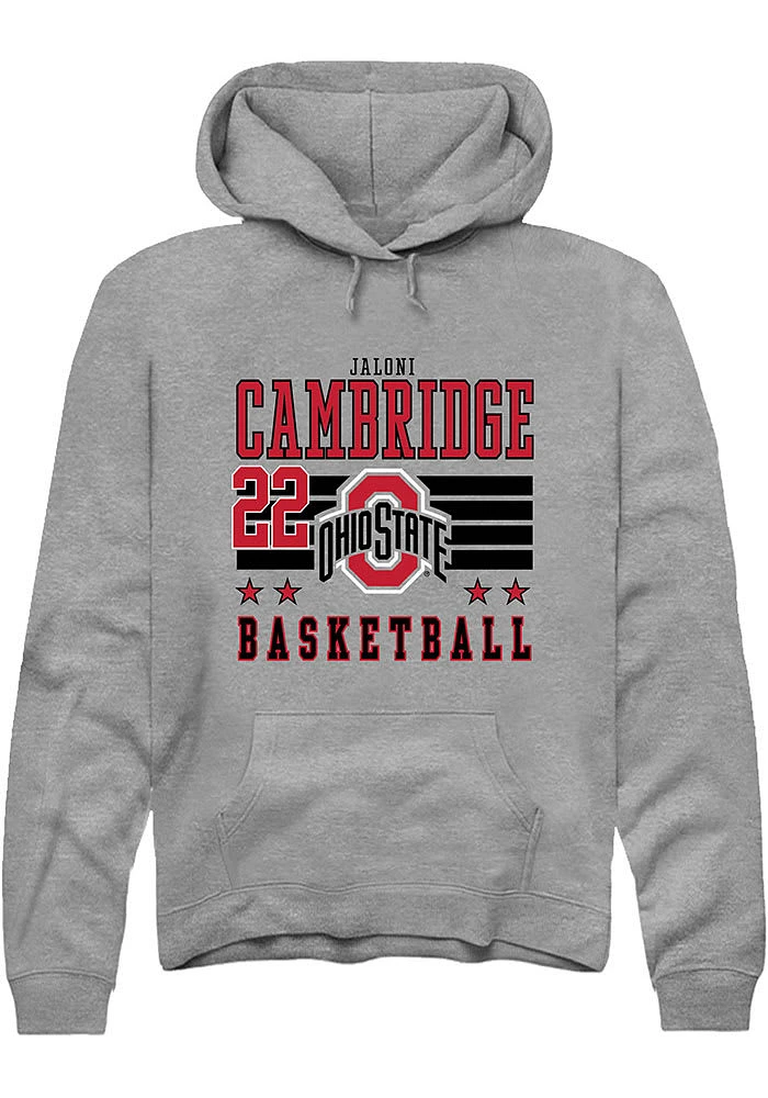 Jaloni Cambridge Rally Ohio State Buckeyes Mens NIL Striped Long Sleeve Hoodie