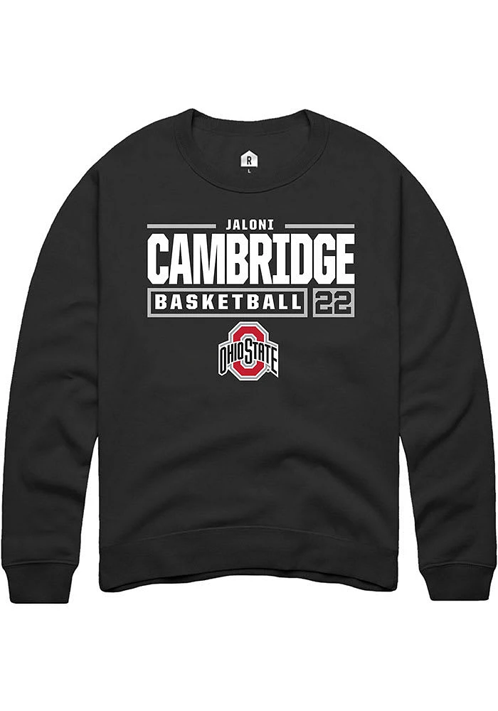 Jaloni Cambridge Rally Ohio State Buckeyes Mens NIL Stacked Box Long Sleeve Crew Sweatshirt