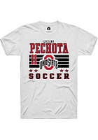 Luciano Pechota  Ohio State Buckeyes White Rally NIL Striped Short Sleeve T Shirt