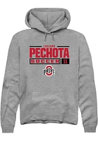 Luciano Pechota  Rally Ohio State Buckeyes Mens Graphite NIL Stacked Box Long Sleeve Hoodie
