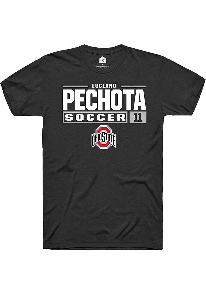 Luciano Pechota Ohio State Buckeyes Rally NIL Stacked Box Short Sleeve T Shirt