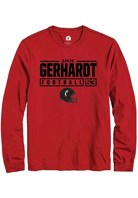 Gavin Gerhardt Cincinnati Bearcats Rally NIL Stacked Box Long Sleeve T Shirt