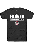 Ques Glover  Ohio State Buckeyes Rally NIL Stacked Box Short Sleeve T Shirt