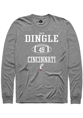 Jack Dingle  Cincinnati Bearcats Graphite Rally NIL Sport Icon Long Sleeve T Shirt