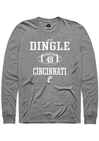 Jack Dingle  Cincinnati Bearcats Graphite Rally NIL Sport Icon Long Sleeve T Shirt